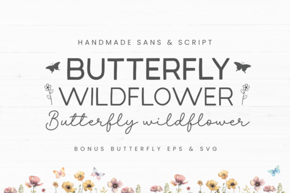 Discover the Butterfly Wildflower Font Trio for Your Projects
