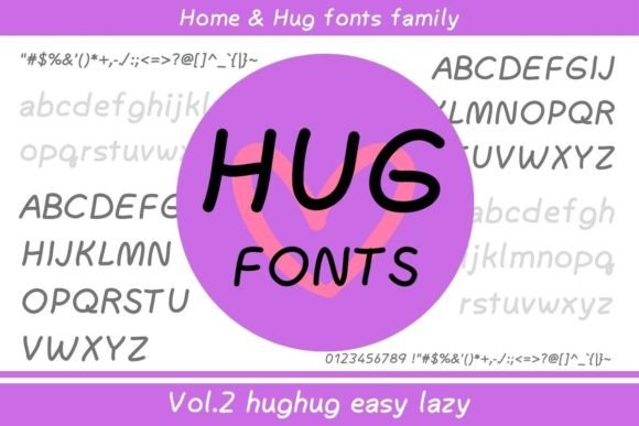 Discover the Hughug Easy Lazy Font for Relaxing Designs