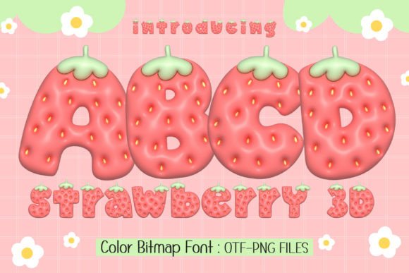 Discover the Whimsical Charm of Strawberry 3D Font