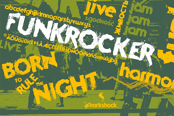 Funkrocker: Your New Favorite Grunge Typeface