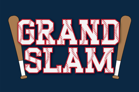 Grand Slam: A Bold Serif Font with Sporty Stitch Details