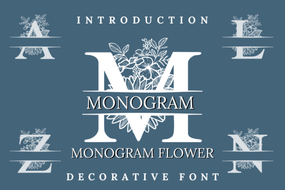 Monogram Flower: Elegant Letterforms with Floral Design