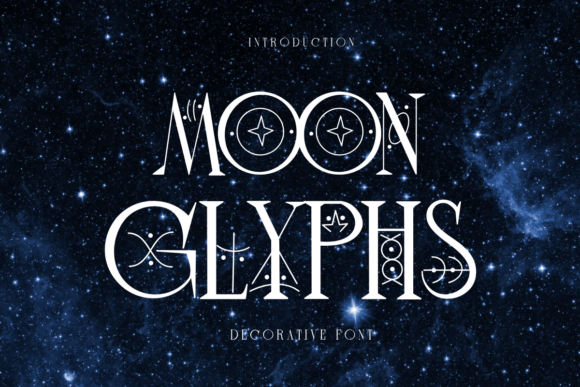 Moon Glyphs: A Celestial Typeface for Enchanting Designs