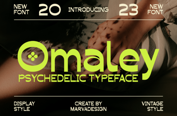 Omaley: A Modern Psychedelic Typeface for Creative Projects