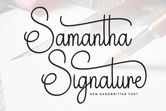 Samantha Signature: Elegant Handwritten Font for Creative Projects