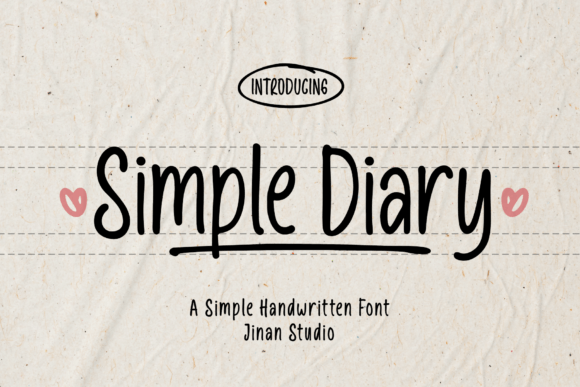 Simple Diary: A Handwritten Font for Elegant Design